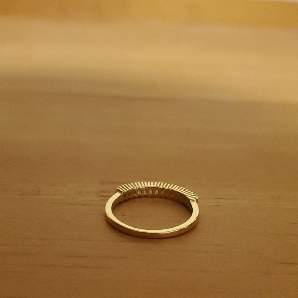 Gold-Tone Baguette Stackable Ring - image 4